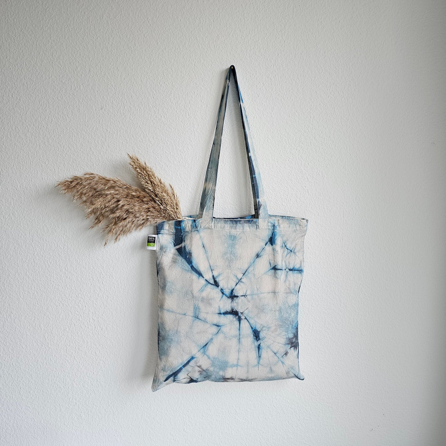 Blau - Schwarze Batik Tasche