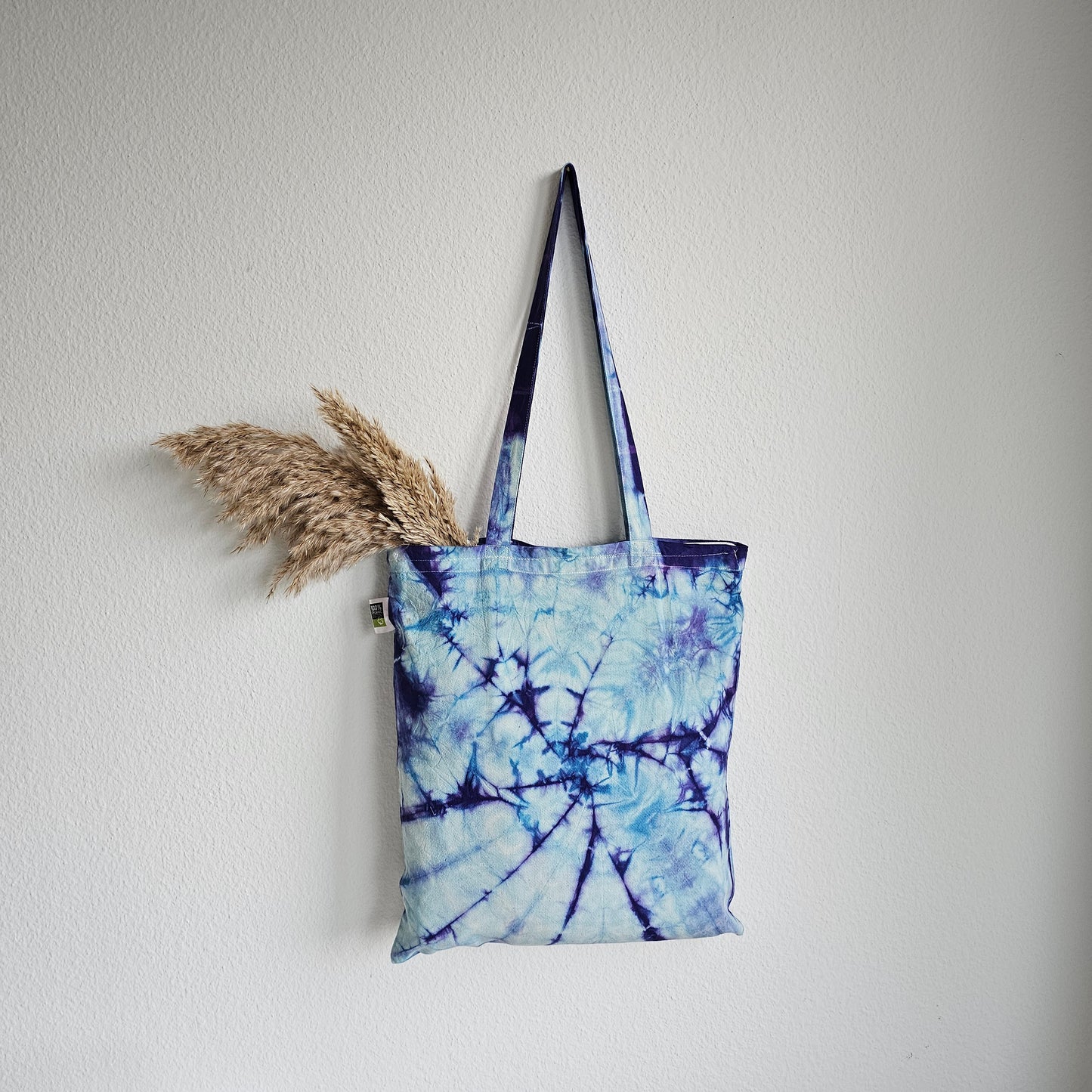 Blau - Violette Batik Tasche