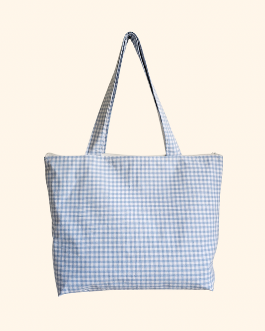 Karierte Schultertasche