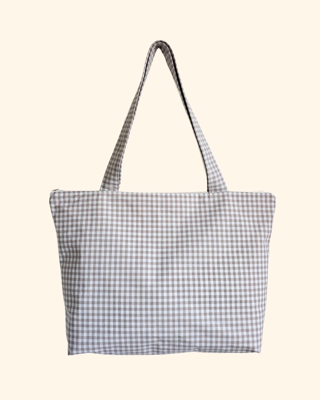 Karierte Schultertasche