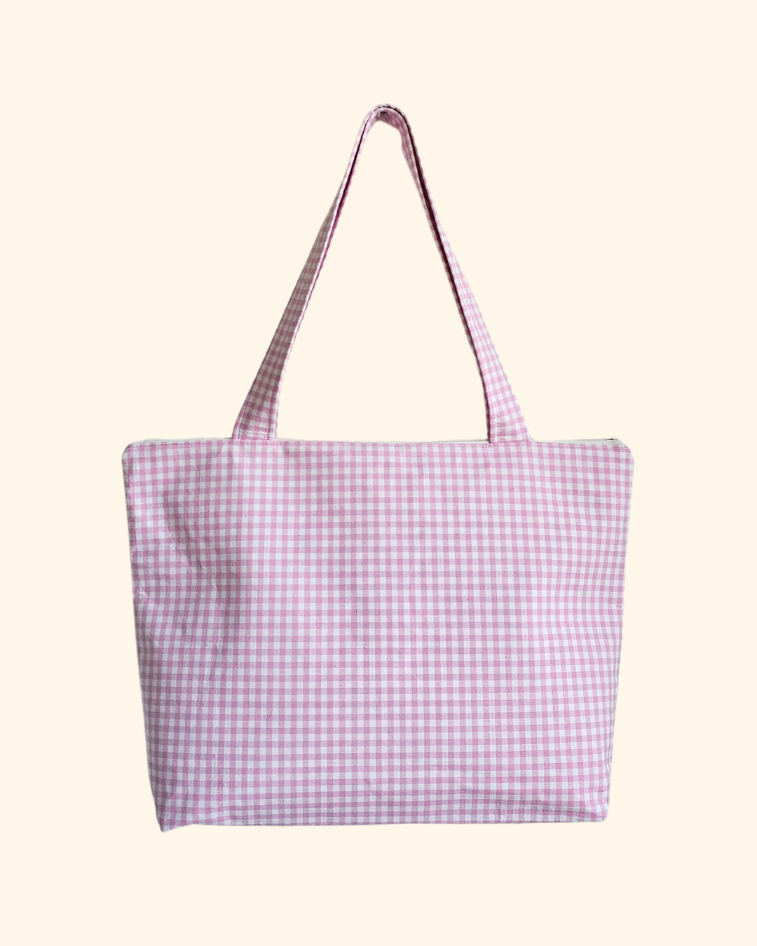 Karierte Schultertasche