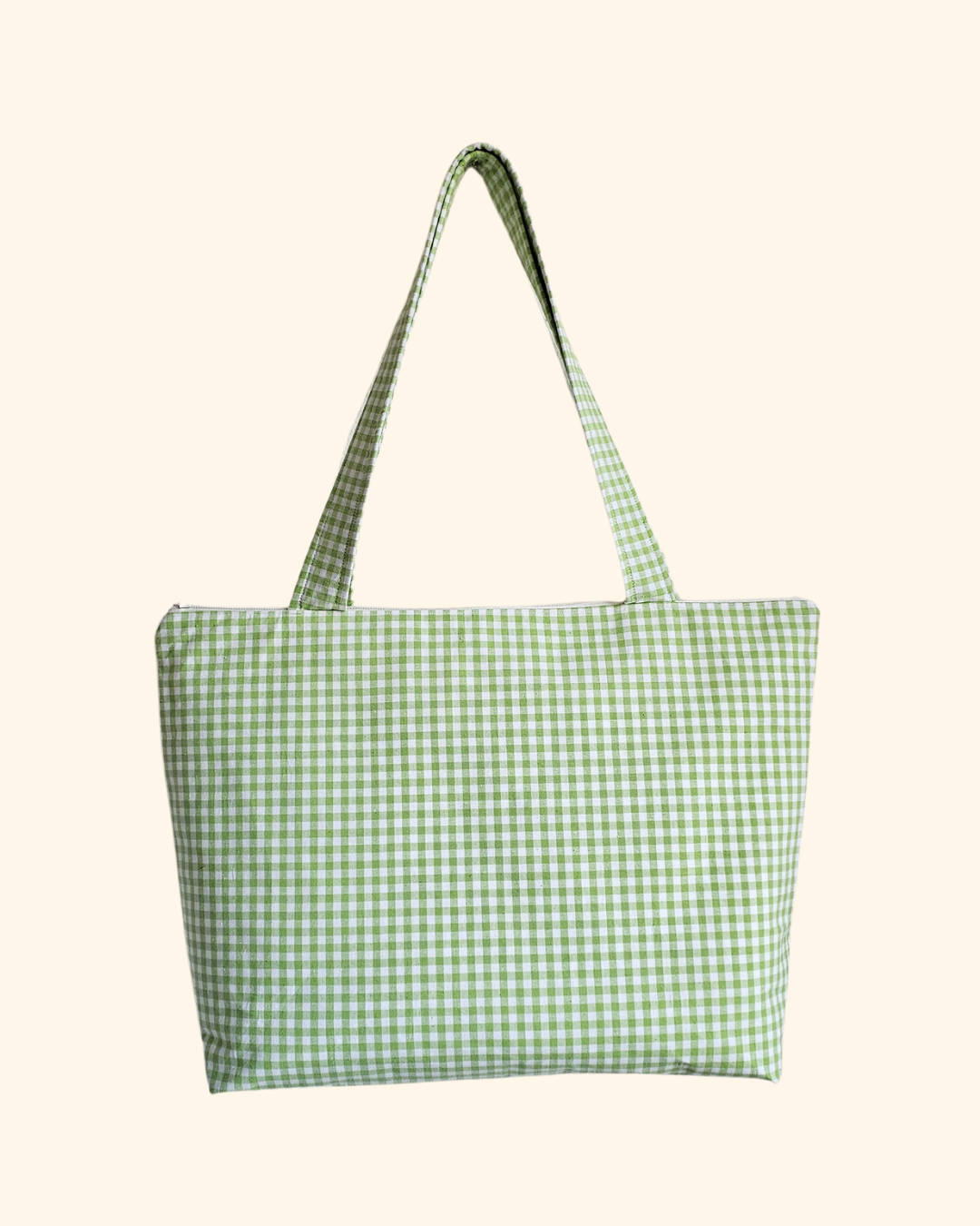 Karierte Schultertasche